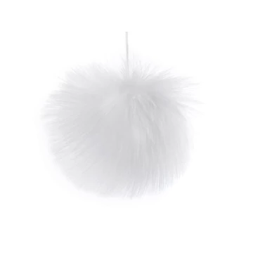Műszőrme bojt 7-9 cm - Fehér