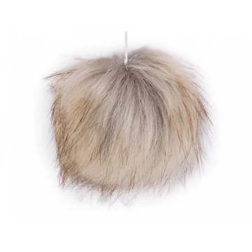 Műszőrme bojt 12 cm - Természetes világos