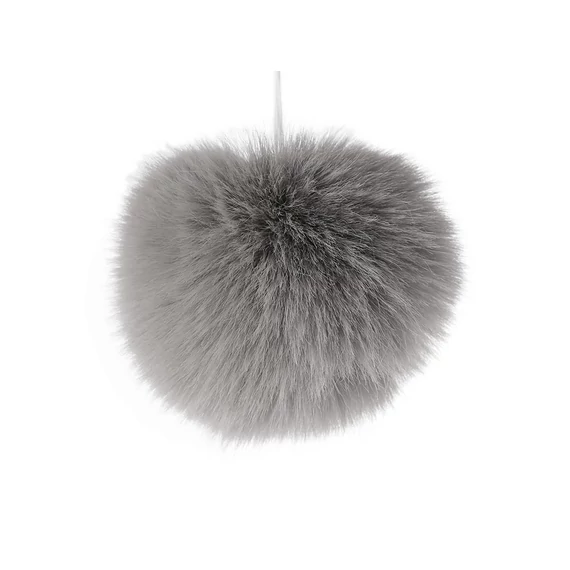 Műszőrme bojt 12 cm - Szürke