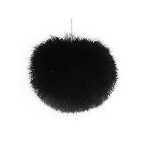 Műszőrme bojt 12 cm - Fekete