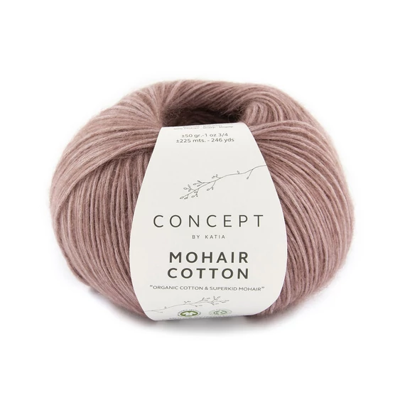 Concept by Katia MOHAIR COTTON - Dark rose